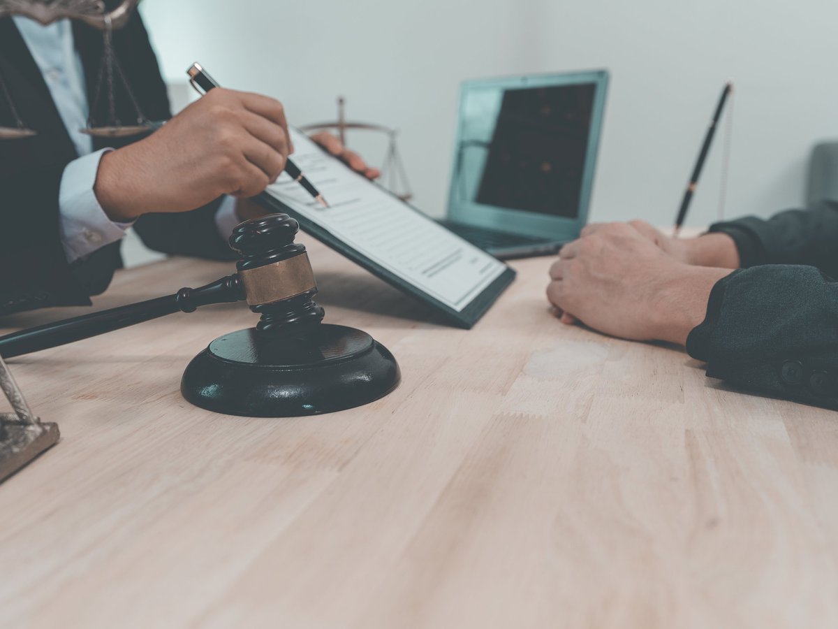 Legal documents and gavel — New Jersey scooter accident claim